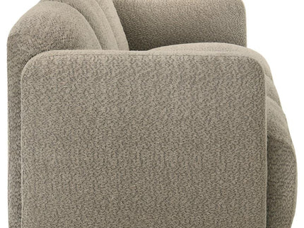 Dorset 2-piece Upholstered Round Track Arm Sofa Set Brown