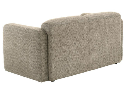 Dorset 2-piece Upholstered Round Track Arm Sofa Set Brown