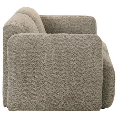 Dorset 2-piece Upholstered Round Track Arm Sofa Set Brown