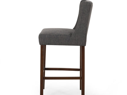 Solstara - Upholstered Dining Barstool With Button Tufted And Wing Back