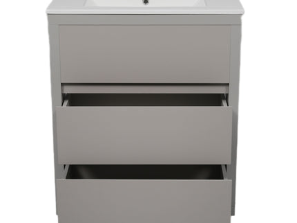 Double Sinks Bathroom Vanity Set With 2 Ceramic Basins