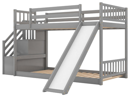 Bunk Bed With Convertible Slide And Stairway