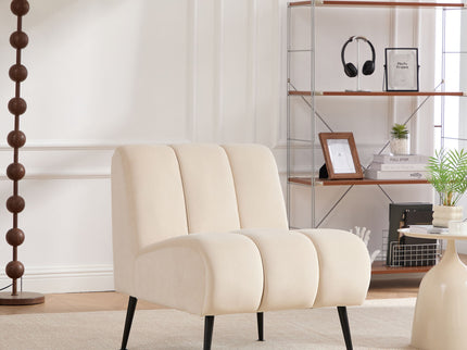 Upholstered Armless Chair For Living Room