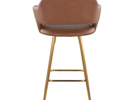 Margarite - Contemporary Fixed Height Counter Stool With Footrest (Set of 2) With Square