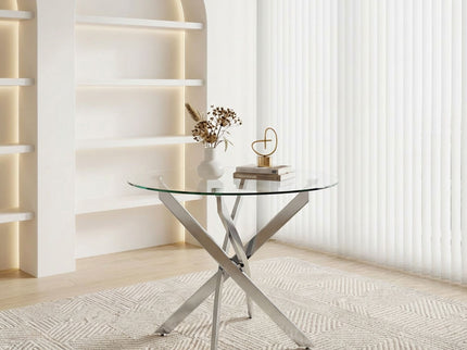 Round Dining, Kitchen Table For Dining Room - Chrome