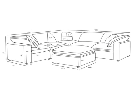 Segoura - Modular Sectional With Ottoman
