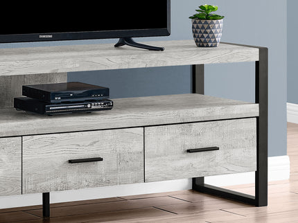 TV Stand, Console, Media Entertainment Center, Storage Drawers, Modern