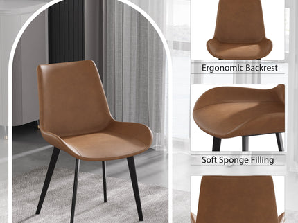 Modern Dining Chair Living Room Metal Leg Dining Chair (Set of 2)