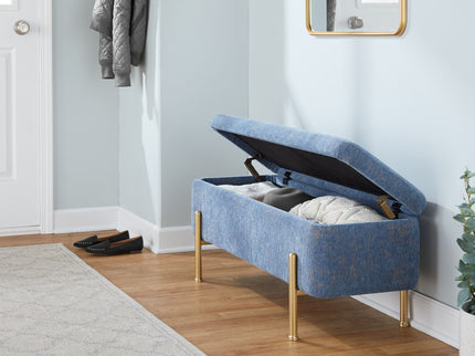 Daniella - Contemporary Bench - Gold / Blue