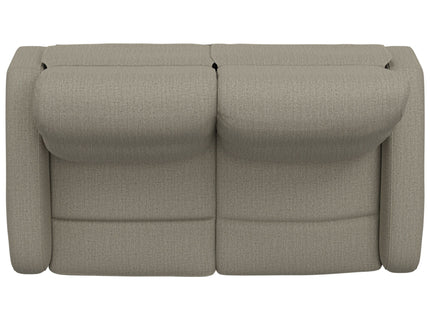 Manual Reclining Loveseat With Dual Seating Support For Living Room