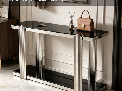 Console Table With Double Tier Storage