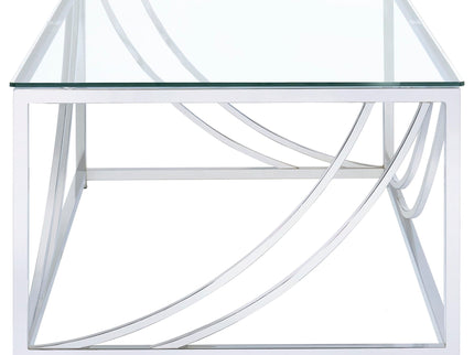 Kempton - 2 Piece Coffee And End Table Set - Chrome