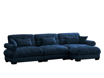 Super Comfort Oversized Modular Sectional Sofa With Movable Ottoman