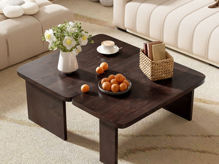 Modern Minimalist Coffee Table Set With Splicing Design