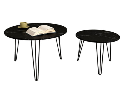 Round Nesting Coffee Table For Living Room (Set of 2)