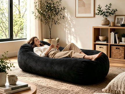 Lara - Cylindrical Bean Bag - Black