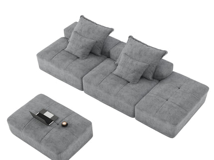Modern Oversized Diy Combination Modular Sectional Sofa With Pillows