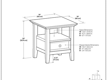 Amherst - Handcrafted End Table