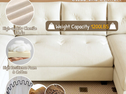 U-Shaped Sleeper Sofa With Pull Out Bed