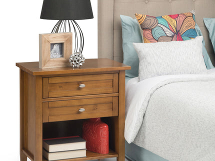 Warm Shaker - Bedside Table - Light Golden Brown