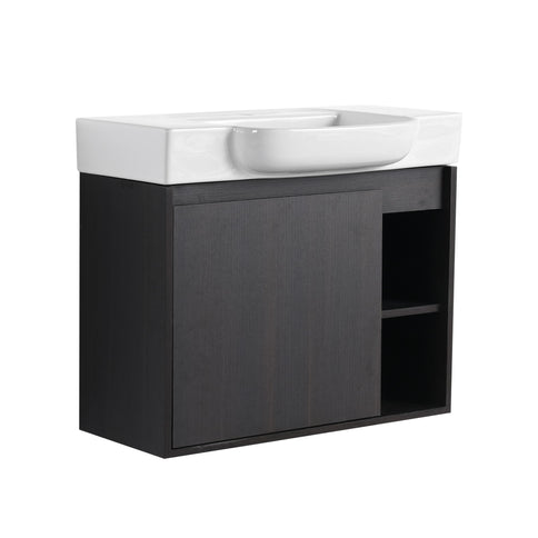 Wall Mounted Bathroom Vanity With Sink, Soft Close Door