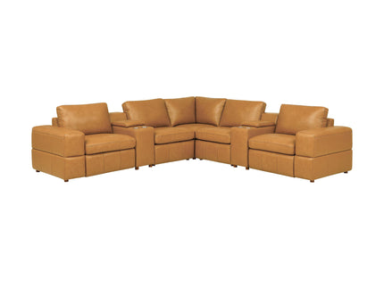 Upholstered Large Arms Sectional With Recliner Seats