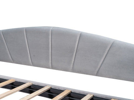 Upholstered Daybed Sofa Bed With Trundle Bed And Wood Slat