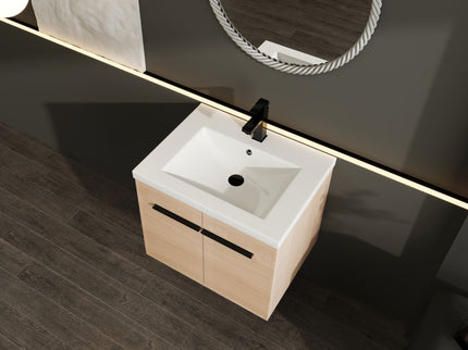 Bathroom Vanity Set With Resin Countertop Sink, 2 Doors