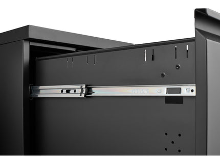 2 Drawer File Cabinet With Lock, Metal Under Desk Rolling Filing Cabinet Fits Letter / Legal / A4 Size For Home Office, Mobile Filing Cabinet