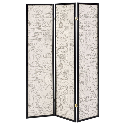 3 Panel Folding Screen - Beige