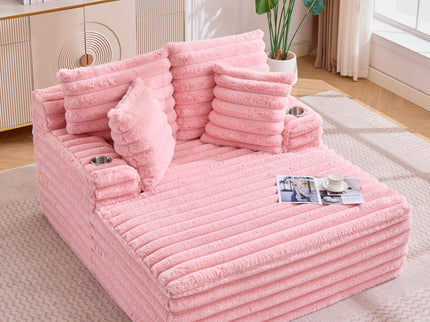 Oversized Chaise Lounge Chair Indoor With Pillows For Living Room