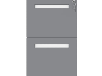 2-Drawer Mobile File Cabinet With Lock,On 360° Wheels, Holds A4/Letter/Legal Files - White