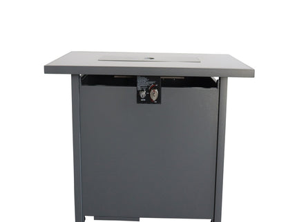 Outdoor Fire Pit Table With Lid & High-Quality Materials - Black