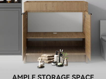 Freestanding Bathroom Vanity Cabinet With Soft Close Doors, Cabinet Only