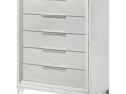 5 Drawer Bedroom Chest Of Drawers - White