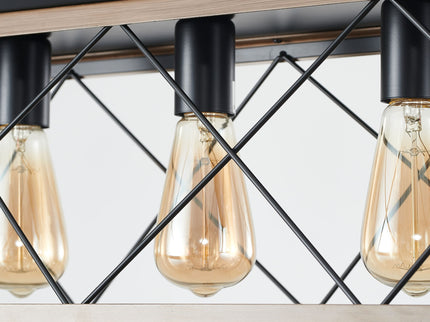 Chandelier Pendant Light For Dining Room Kitchen, 5 Light Fixture With Adjustable Height