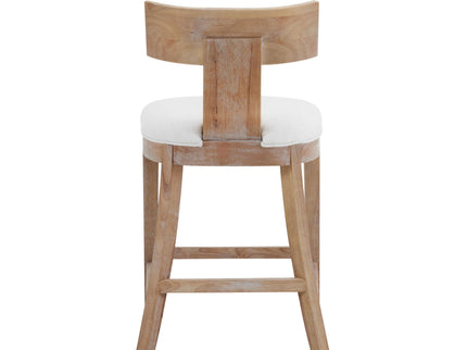 Upholstered Counter Height Bar Stools With Solid Rubber Wood Frame (Set of 2)