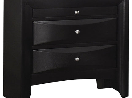 Vollenhove - 2 Drawer Nightstand With Pull Out Tray Storage Solution - Black
