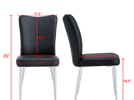 Modern Minimalist Dining Chairs With Metal Legs