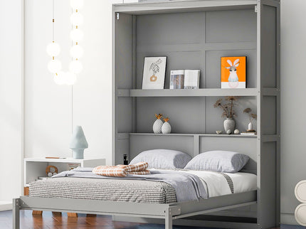 Murphy Wall Bed With Shelves, Space Saving