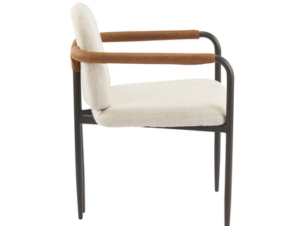 Modern Dining Chair Set With Durable Iron Frame And Comfortable Fabric Upholstery