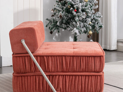 Folding Sofa With Removable Back Cushion, Convertible Futon Sleeper Chair