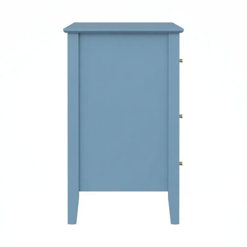 Fluted 3 Drawer Nightstand With Soft Close Slides