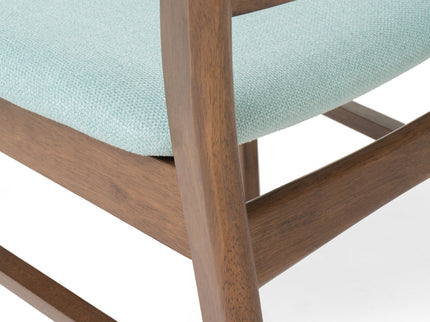 Mid Century Dining Chairs With Cushioned Seats And Wood Frame (Set of 2)