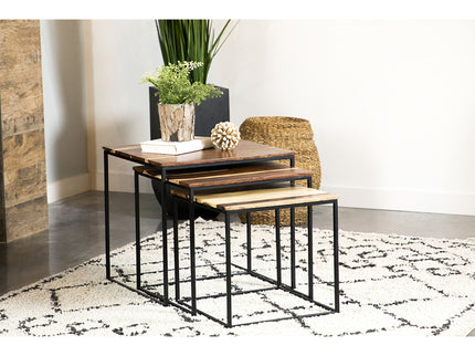 3 Piece Nesting Design Table Set - Brown