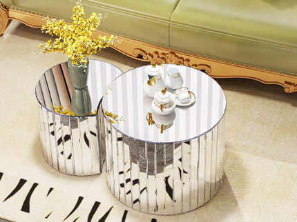 Coffee Table - Silver / Mirror