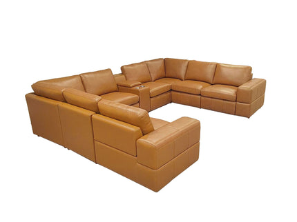 Upholstered Large Arms Sectional With Recliner Seats