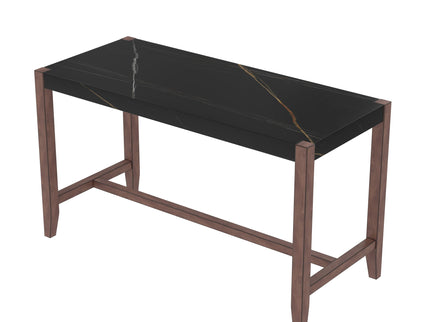 5 Piece Counter Height Dining Set, Bar Table With 4 Upholstered Chairs