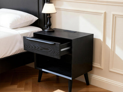 Nightstand With 1 Drawer, Bedside Table, Storage Side Table For Bedroom - Black