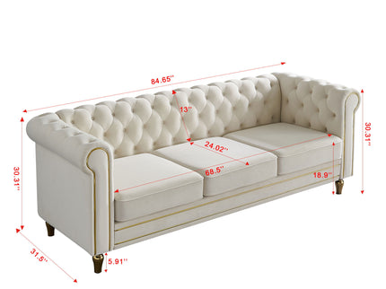 Chesterfield - Sofa 84.65" For Living Room